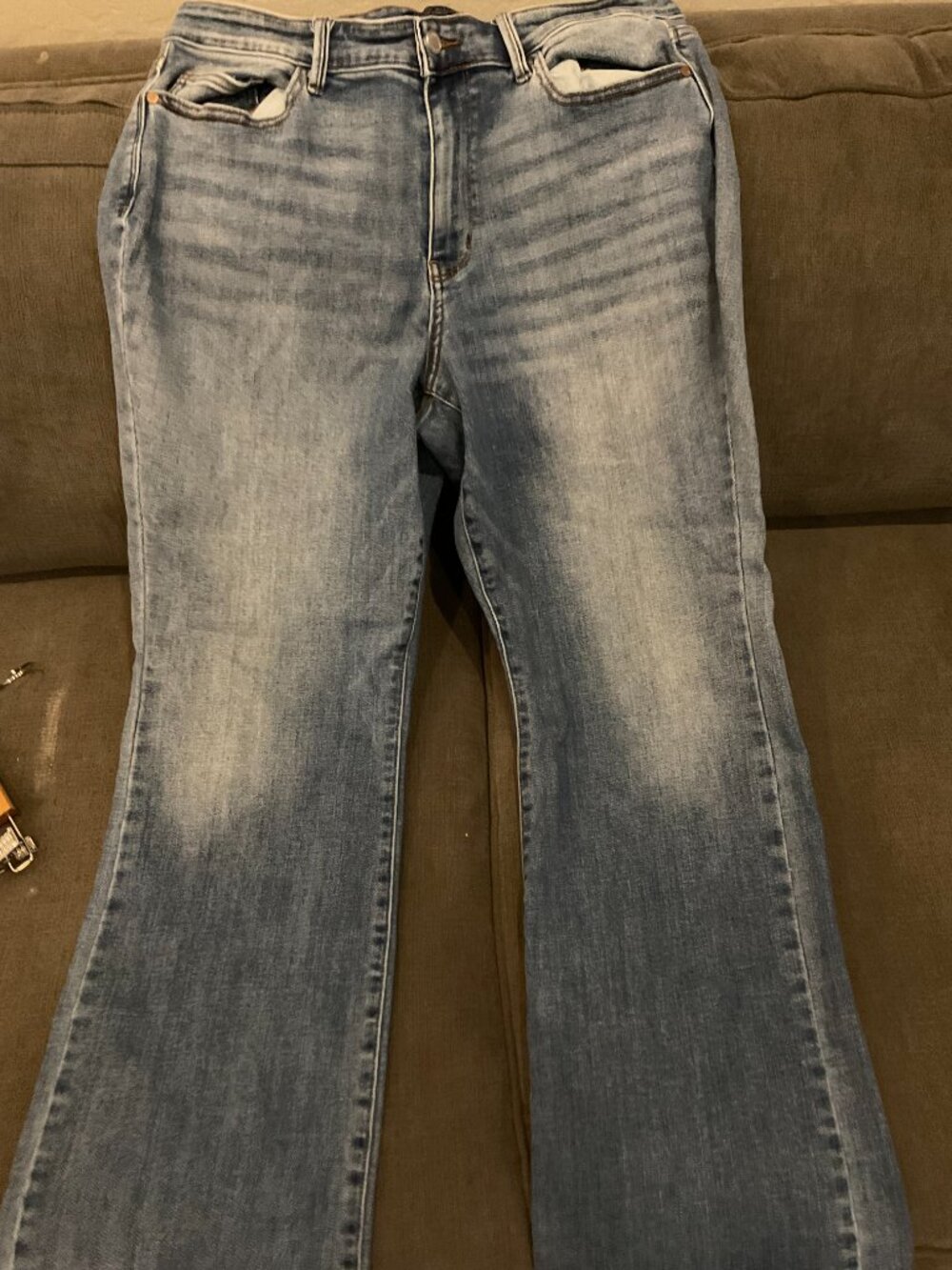 Judy Blue High Rise Bootcut Jeans | Grey-Blue Wash | Size 14W | Like New | - Picture 2 of 4